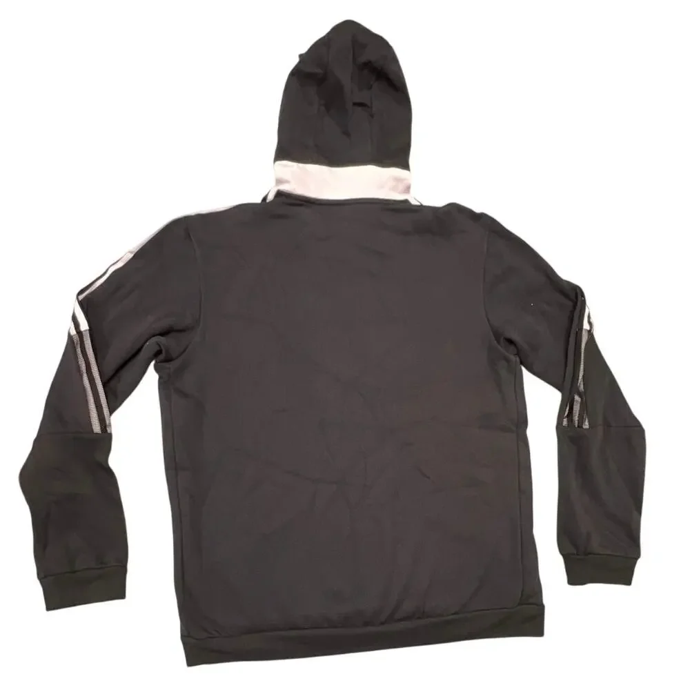 Adidas Men's Tiro21 Sweat Hoodie 3-Stripes Black & White Size Large New